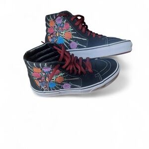 Vans Black Floral High-Top Sneakers